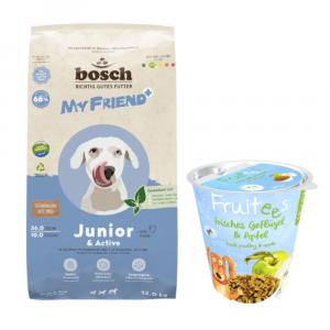 12 kg My Friend+ Dog, karma sucha + bosch Fruitees (półwilgotne), przysmak, 200 g gratis! - Junior & Active