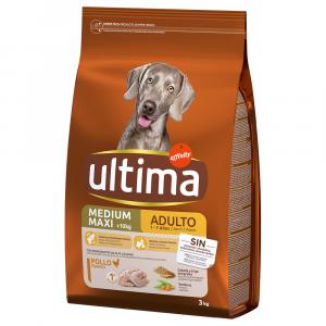 Ultima Medium / Maxi Adult, kurczak z ryżem - 6 kg (2 x 3 kg)