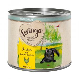 Feringa Single Meat Kitten, 6 x 200 g - Kurczak z dynią i kocimiętką