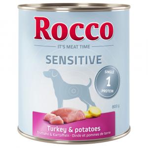 Rocco Sensitive, 6 x 800 g - Indyk i ziemniaki