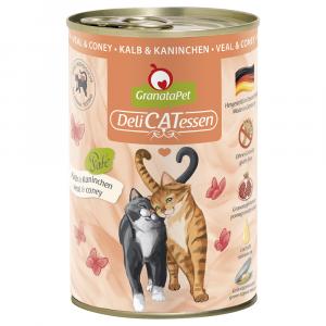 GranataPet DeliCatessen, 6 x 400 g - Cielęcina z królikiem