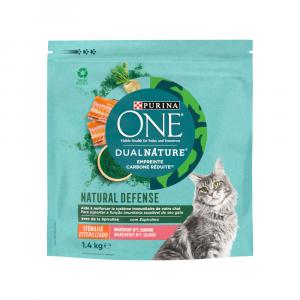 PURINA ONE Dual Nature Sterilized, łosoś ze spiruliną - 2 x 1,4 kg