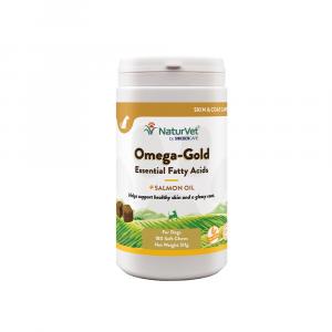 NaturVet Omega Gold - 180 tabletek do żucia