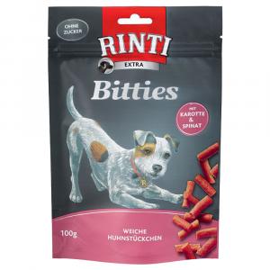 RINTI Extra Bits, 100 g - Kurczak z marchewką i szpinakiem