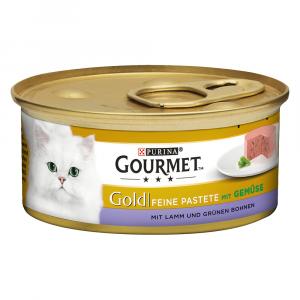 Gourmet Gold Feine Pastete, 12 x 85 g - Jagnięcina z zieloną fasolą