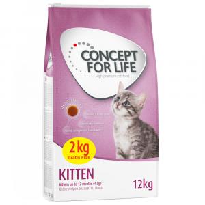 Concept for Life Kitten - ulepszona receptura! - 10 + 2 kg gratis