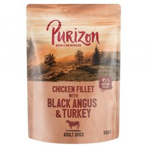 Purizon Adult, 6 x 300 g - Wołowina Black-Angus i indyk z batatami i żurawiną