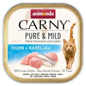 Megapakiet animonda Carny Adult Pure & Mild, 64 x 100 g - Kurczak + dorsz