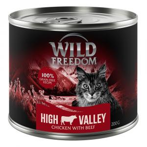 5 + 1 gratis! Wild Freedom, mokra karma dla kota, 6 x 200 g - High Valley (dawne Farmlands) – Kurczak i wołowina