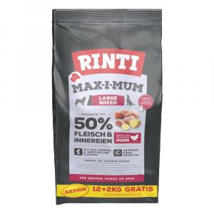 RINTI Max-I-Mum Large Breed, kurczak - 12 +2 kg gratis!