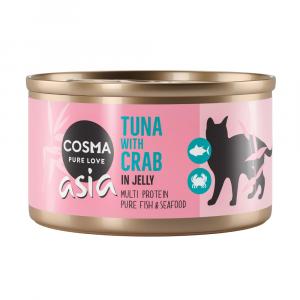Megapakiet Cosma Asia, w galarecie, 24 x 85 g - Tuńczyk z krabami