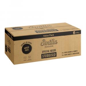 Smilla Sterilised, kawałeczki w sosie z warzywami - Pakiet mieszany, 48 x 85 g