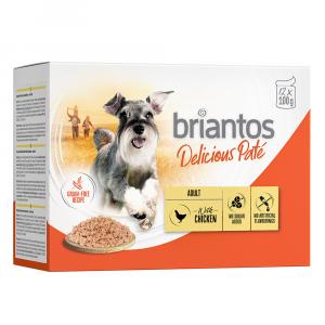 40 + 8 gratis! Briantos Delicious Paté, karma mokra dla psa, 48 x 100 g - Kurczak