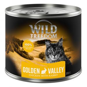 5 + 1 gratis! Wild Freedom, mokra karma dla kota, 6 x 200 g - Golden Valley – Królik i kurczak