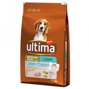 20% taniej! Ultima, karma sucha dla psa, różne rodzaje - Medium / Maxi Light Adult, kurczak, 2 x 7 kg