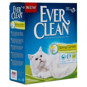 Podwójne zoopunkty! Ever Clean®, żwirek dla kota, 10 l - Spring Garden, żwirek zbrylający się, zapach wiosennego ogrodu