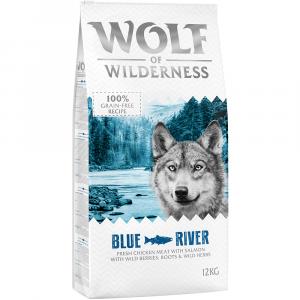 Korzystny pakiet Wolf of Wilderness, 2 x 12 kg - Blue River, łosoś