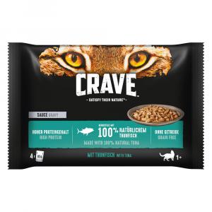 Pakiet próbny Crave, saszetki, 4 x 85 g - Tuńczyk w sosie