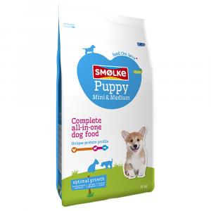 15% taniej! Smølke, sucha karma dla psa, 2 x 12 kg - Puppy Mini/Medium