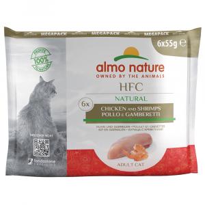 Megapakiet Almo Nature HFC, 24 x 55 g - Kurczak i krewetki