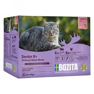 Bozita Senior, kawałki w sosie, 12 x 85 g - Pakiet mieszany