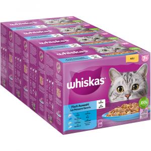 Megapakiet Whiskas Senior, saszetki, 144 x 85 g - 7+ Wybór dań rybnych w galarecie