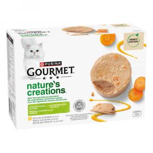 10 + 2 gratis! Gourmet Nature's Creation, 12 x 85 g - Mus, Kurczak z marchwią