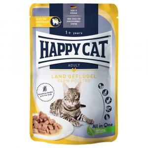 Korzystny pakiet Happy Cat Pouch Meat w sosie, 48 x 85 g - Drób