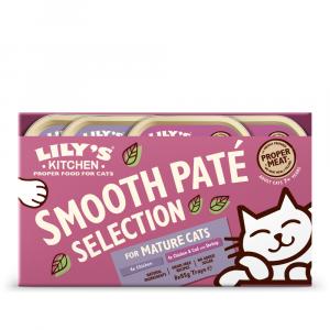 Lily's Kitchen Smooth Paté Selection Mature Cats, 8 x 85 g - Pakiet mieszany (2 smaki)