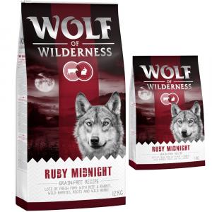 12 + 2 kg gratis! Wolf of Wilderness karma sucha dla psa, 14 kg - \