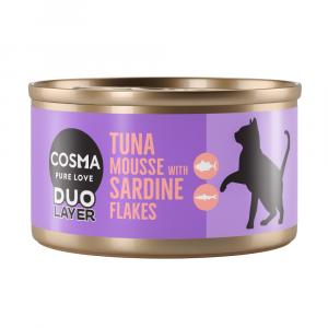 Cosma DUO Layer, 24 x 70 g - Mus z tuńczyka z kawałkami sardynek