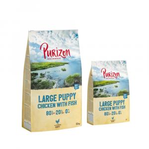 12 + 2 kg gratis! Purizon, karma sucha dla psa, 14 kg - Large Puppy, kurczak i ryba, bez zbóż