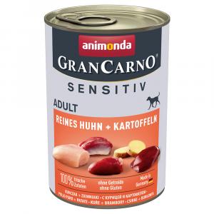 Animonda GranCarno Adult Sensitive, 6 x 400 g - Kurczak i ziemniaki