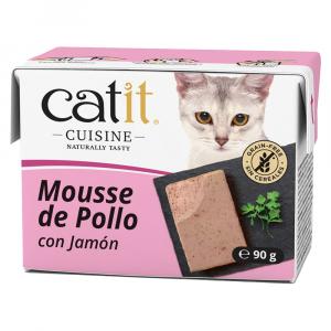 Catit Cuisine Mousse, 12 x 90 g - Kurczak z szynką