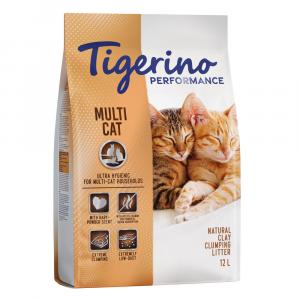 Tigerino Performance Multi Cat, żwirek dla kota - zapach pudru dla dzieci - 12 l