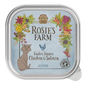 Pakiet Rosie's Farm Senior, 32 x 100 g - Kurczak z łososiem