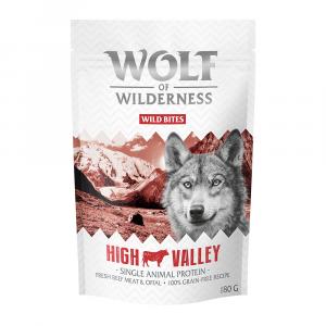 Korzystny pakiet Wolf of Wilderness Snack – Wild Bites, 3 x 180 g - High Valley - wołowina