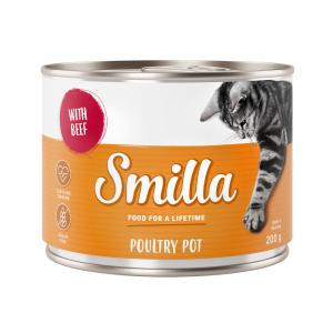 5 + 1 gratis! Smilla, karma mokra, 6 x 200 g - Puszki z drobiem, drób z wołowiną