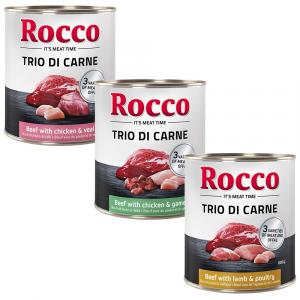 10% taniej! Mieszany pakiet Rocco, 6 x 400 g / 800 g - Classic Trio di Carne, Pakiet mieszany, 6 x 800 g