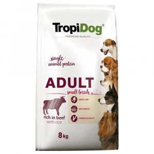 Tropidog Premium Adult Small, Wołowina i ryż - 2 x 8 kg