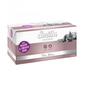 Smilla Fine Menu, 8 x 100 g - Drób z wątróbkami kurzymi