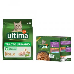 Ultima: 3 kg karma sucha + Sterilised Cat, 8 x 85 g gratis! - Urinary Tract