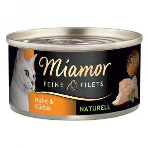 Megapakiet Miamor Feine Filets Naturelle, 24 x 80 g - Kurczak z dynią