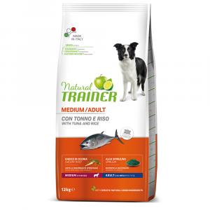 Korzystny pakiet, Natural Trainer Medium - Natural Adult Medium, tuńczyk, ryż i spirulina, 2 x 12 kg