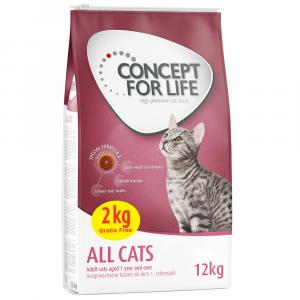 10 + 2 kg gratis! 12 kg Concept for Life dla kotów - All Cats (10 + 2 kg)