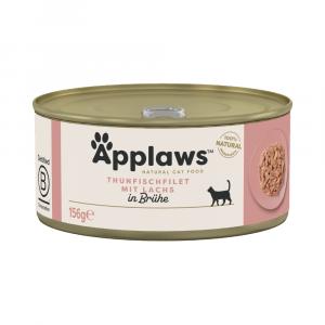 5 + 1 gratis! Applaws w bulionie, karma dla kota, 6 x 156 g - Filet z tuńczyka i łosoś