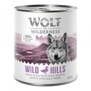 Korzystny pakiet Wolf of Wilderness Adult, 12 x 800 g - Wild Hills, kaczka