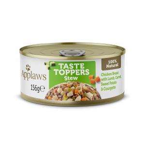 4 + 2 gratis! Applaws Taste Toppers, karma mokra dla psa, 6 x 156 g - Gulasz, kurczak z jagnięciną