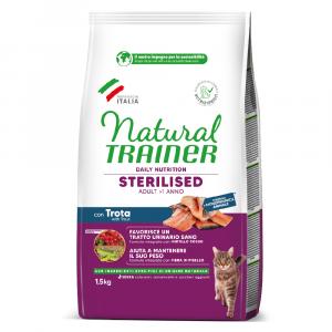 Natural Trainer Cat Sterilised, pstrąg - 1,5 kg