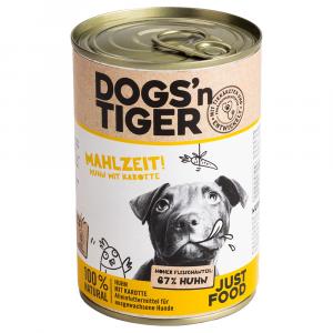 Korzystny pakiet Dogs'n Tiger Adult, 12 x 400 g - Kurczak i marchew